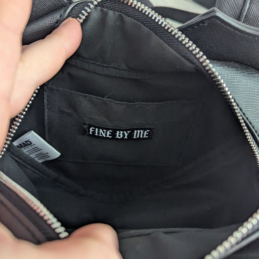 Mad Engine Small Black Spiderweb Backpack - New N… - image 4